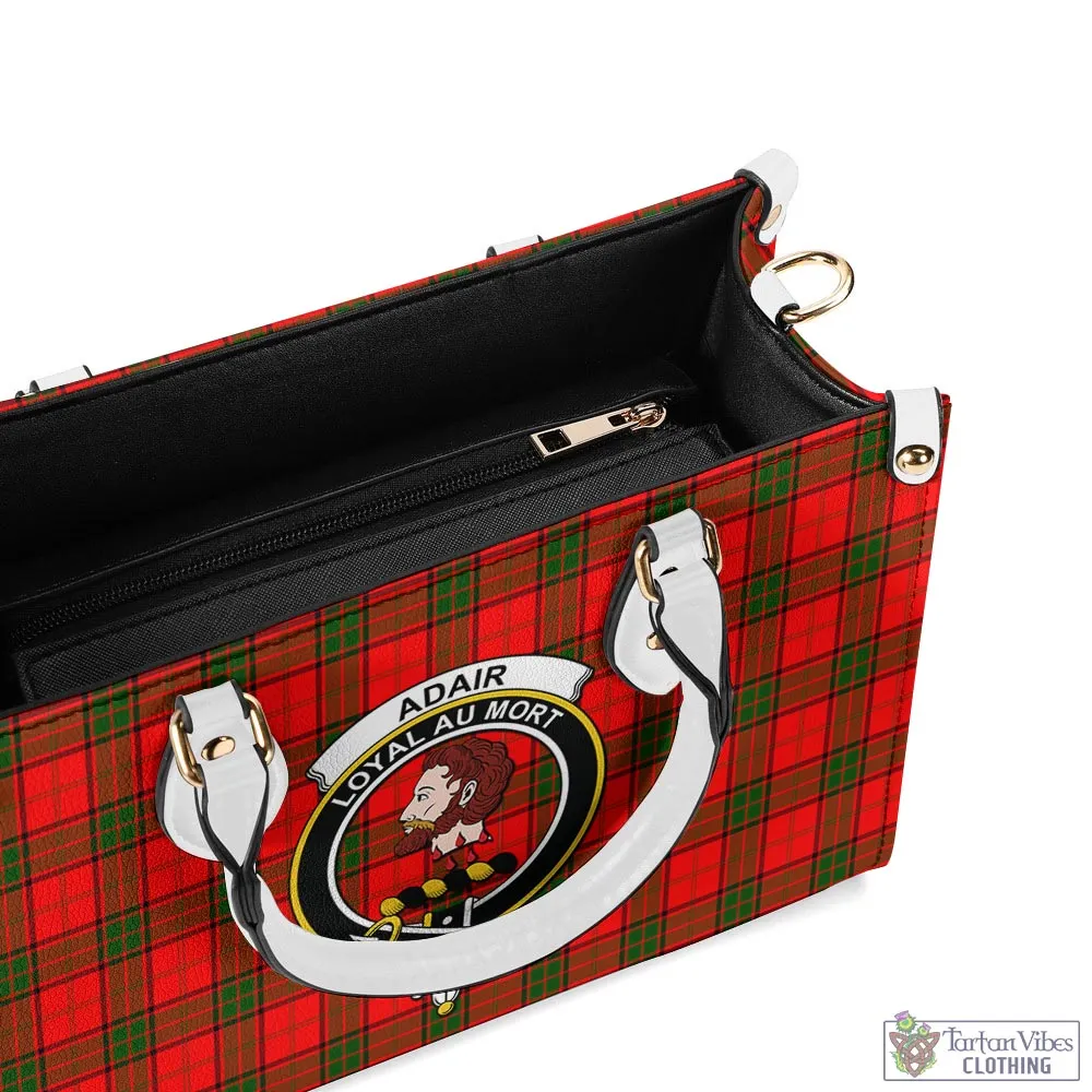 Adair Tartan Luxury Leather Handbags with Family Crest