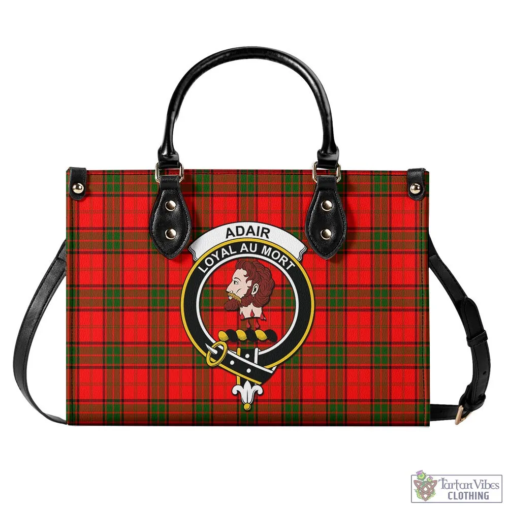 Adair Tartan Luxury Leather Handbags with Family Crest