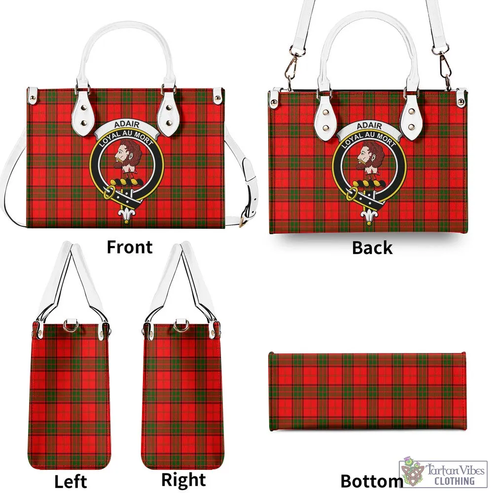 Adair Tartan Luxury Leather Handbags with Family Crest