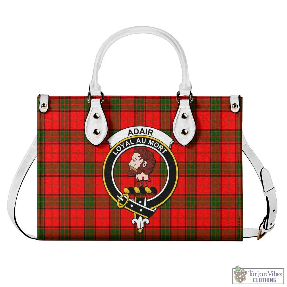 Adair Tartan Luxury Leather Handbags with Family Crest