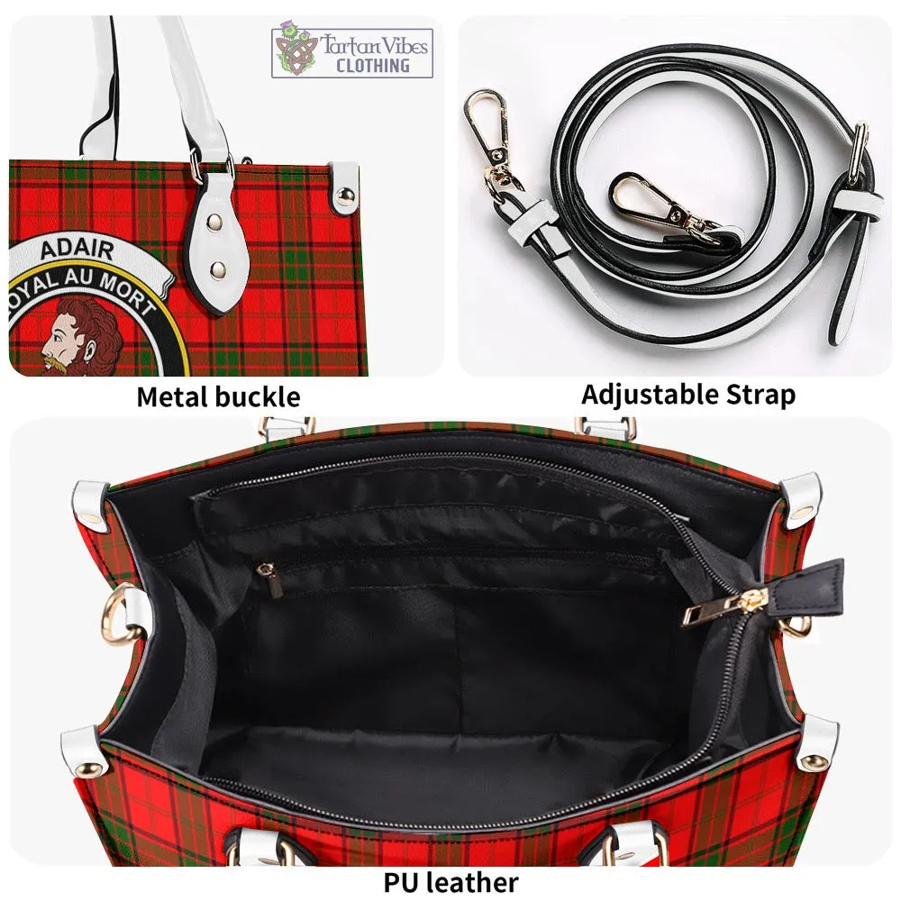 Adair Tartan Luxury Leather Handbags with Family Crest