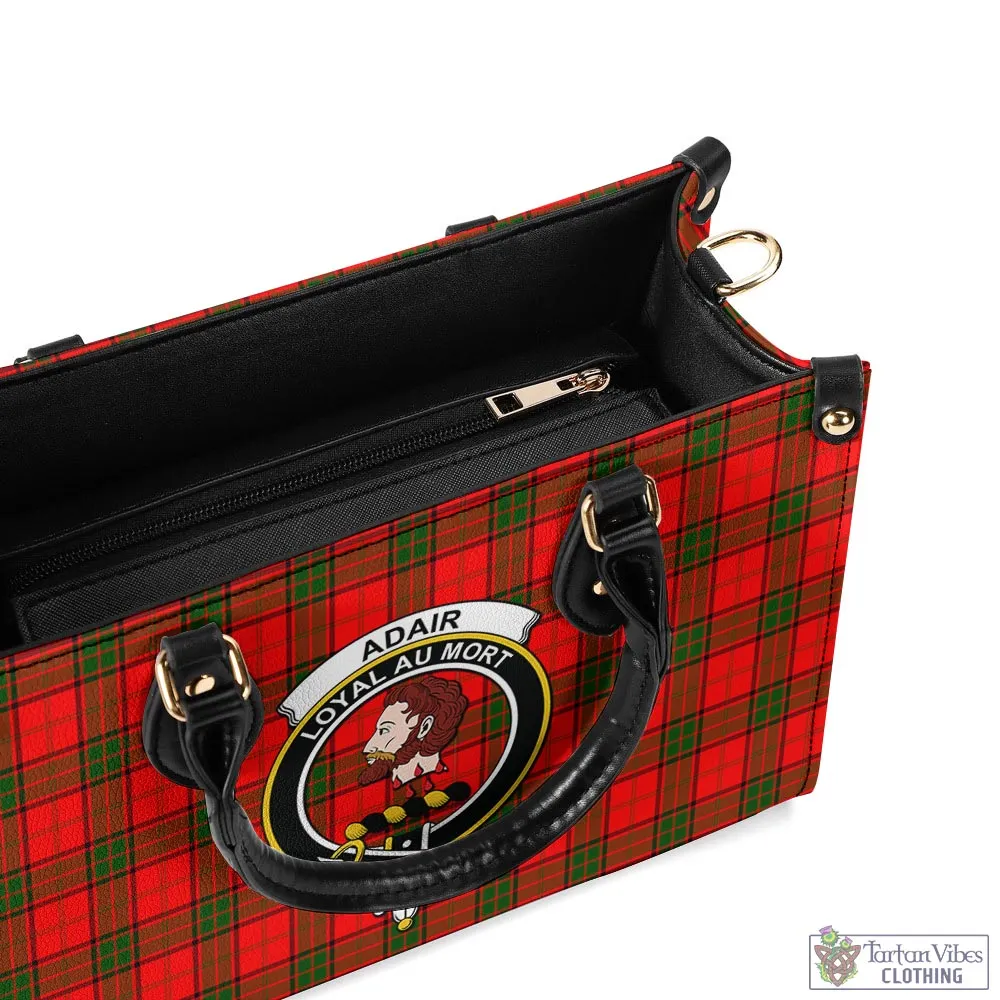 Adair Tartan Luxury Leather Handbags with Family Crest