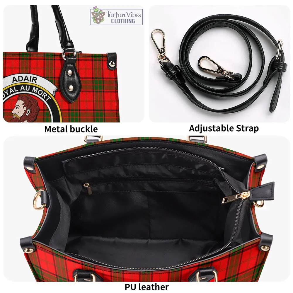 Adair Tartan Luxury Leather Handbags with Family Crest