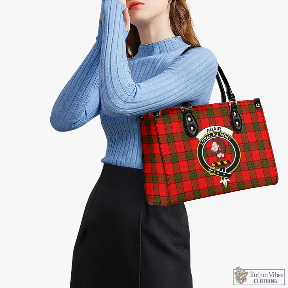 Adair Tartan Luxury Leather Handbags with Family Crest