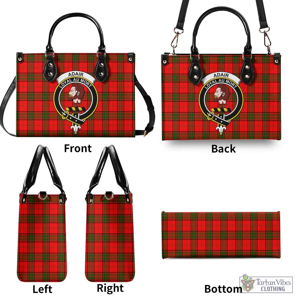 Adair Tartan Luxury Leather Handbags with Family Crest