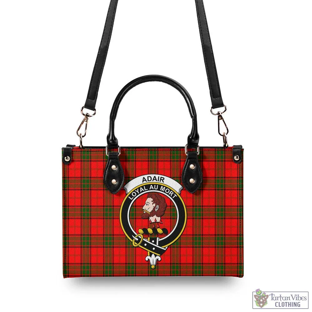 Adair Tartan Luxury Leather Handbags with Family Crest