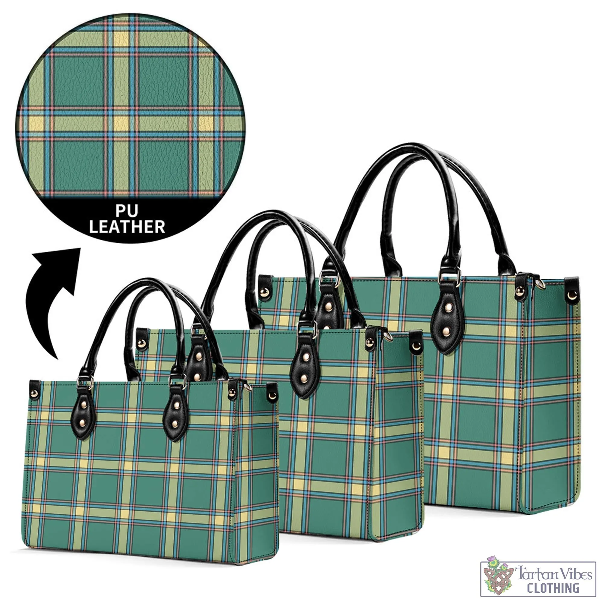 Alberta Province Canada Tartan Luxury Leather Handbags