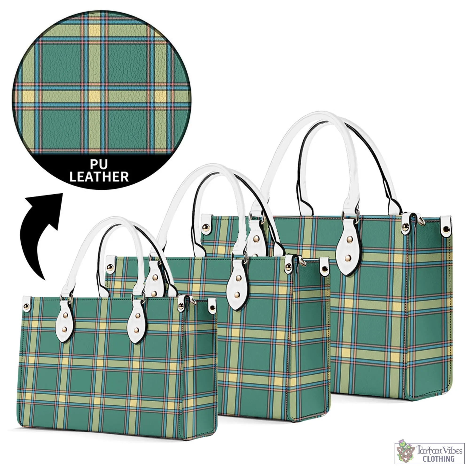 Alberta Province Canada Tartan Luxury Leather Handbags