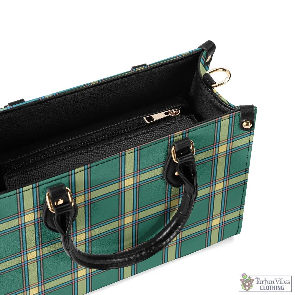 Alberta Province Canada Tartan Luxury Leather Handbags