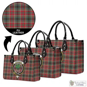 Anderson of Arbrake Tartan Luxury Leather Handbags with Family Crest
