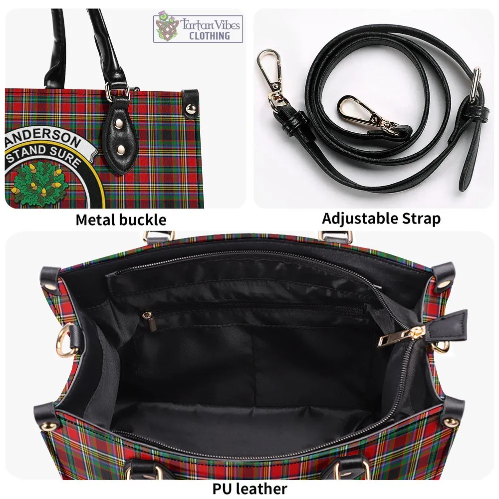 Anderson of Arbrake Tartan Luxury Leather Handbags with Family Crest