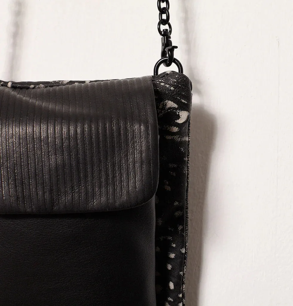 Anita Mini Crossbody Bag, Silver Python