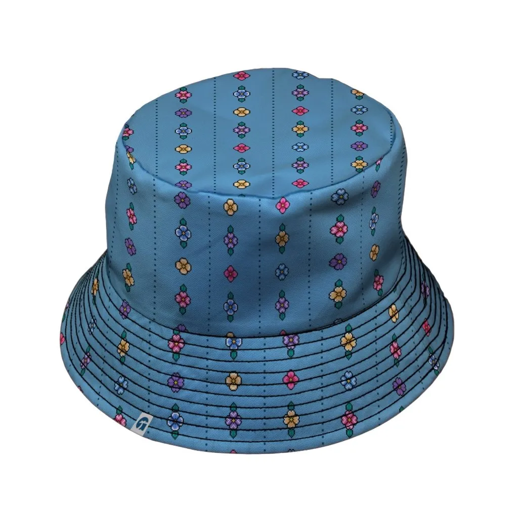 Arcade Pixel Flowers Bucket Hat