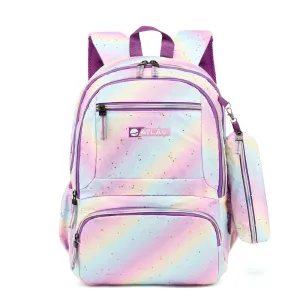 Atlas Girls Backpack Rainbow Stars 18"