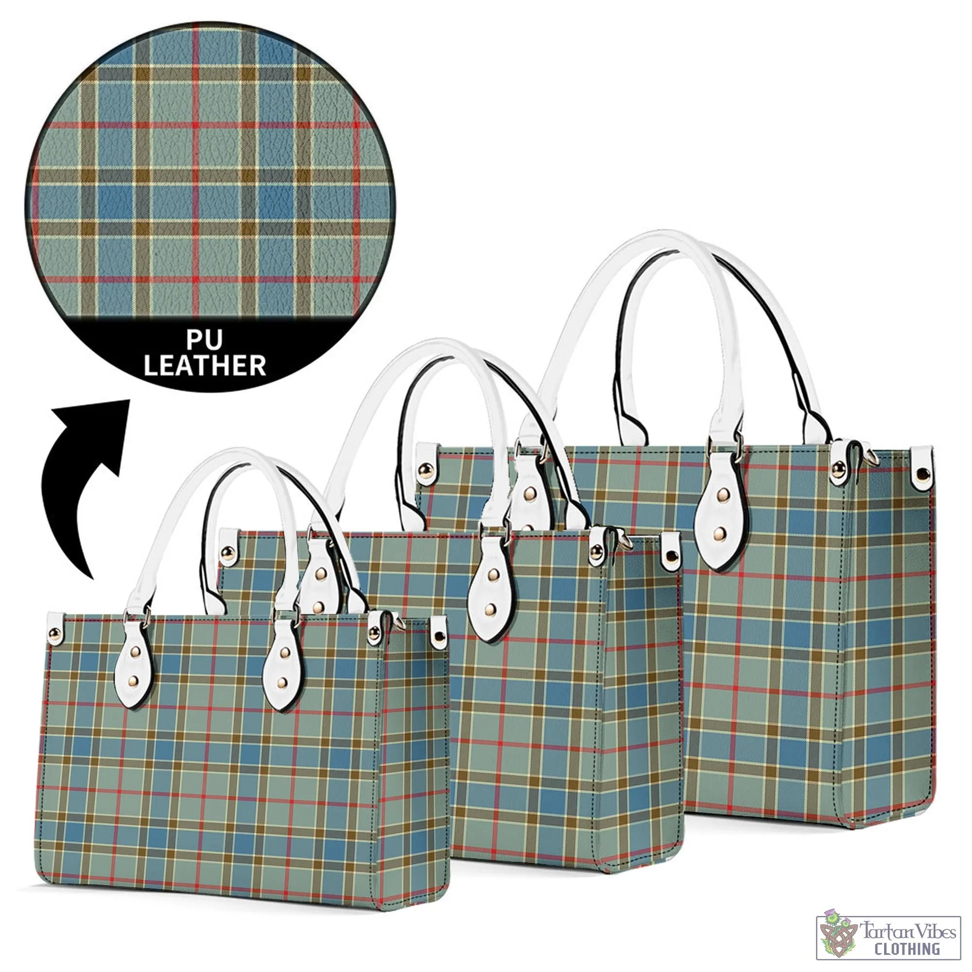 Balfour Blue Tartan Luxury Leather Handbags