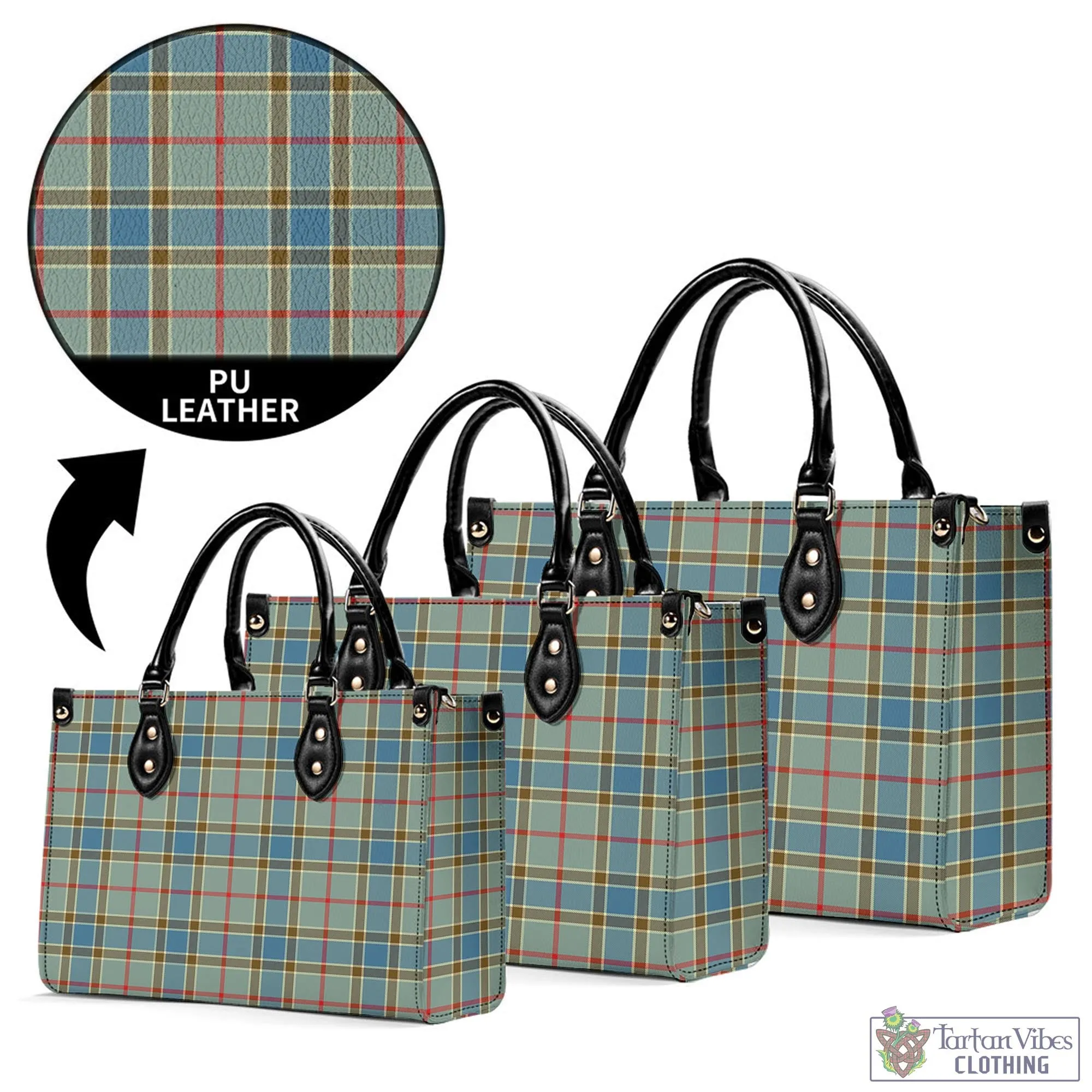 Balfour Blue Tartan Luxury Leather Handbags