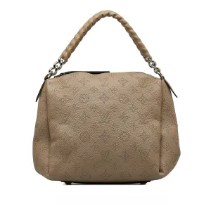 Beige Louis Vuitton Monogram Mahina Babylone Chain BB Satchel