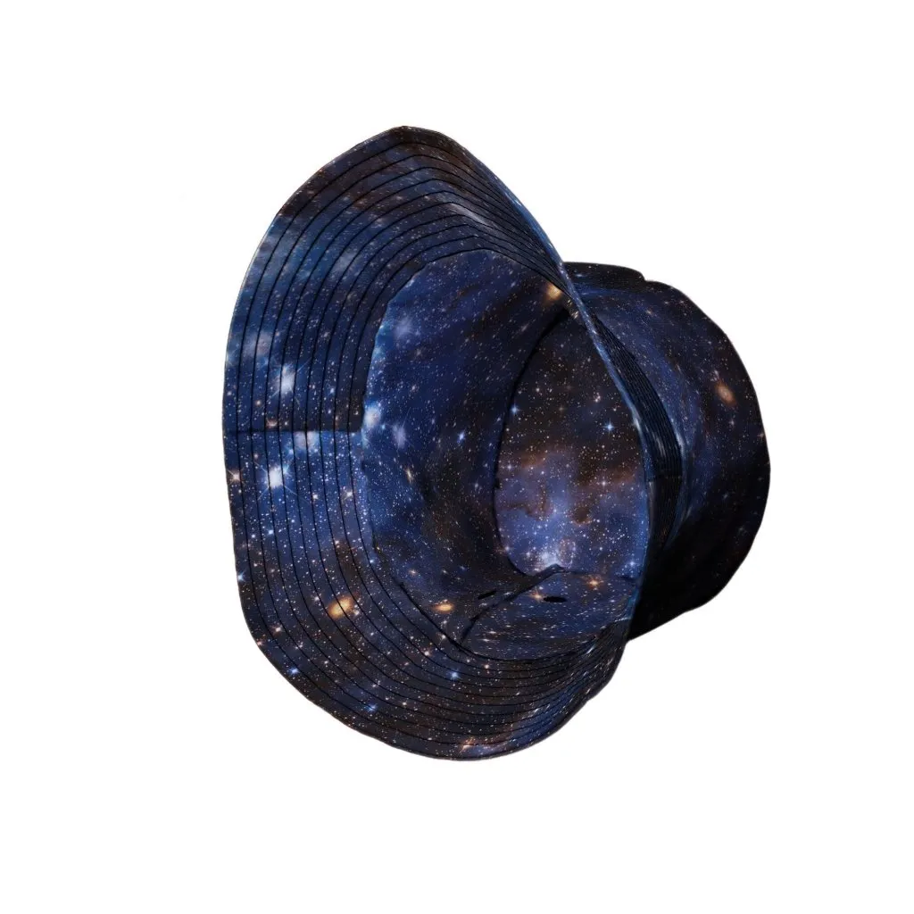 Blue Brown Galaxy Space Bucket Hat