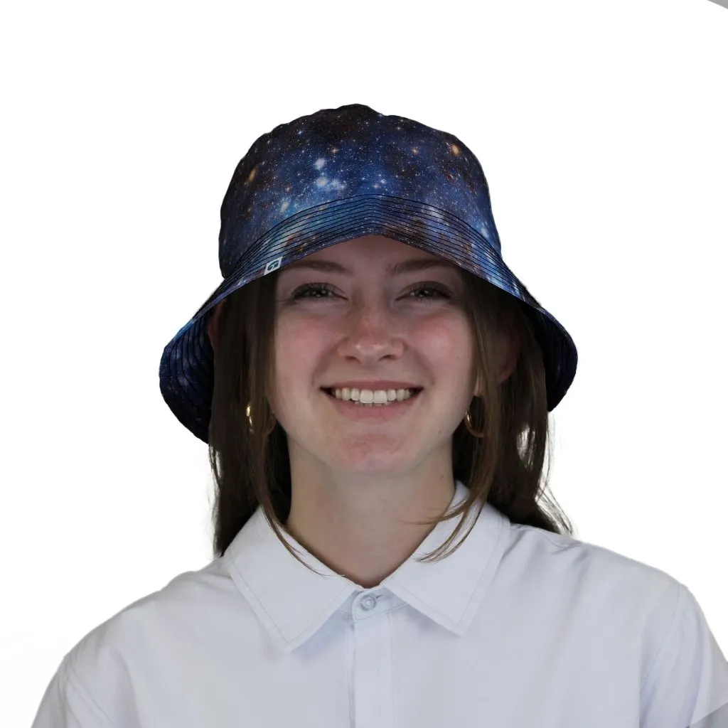 Blue Brown Galaxy Space Bucket Hat