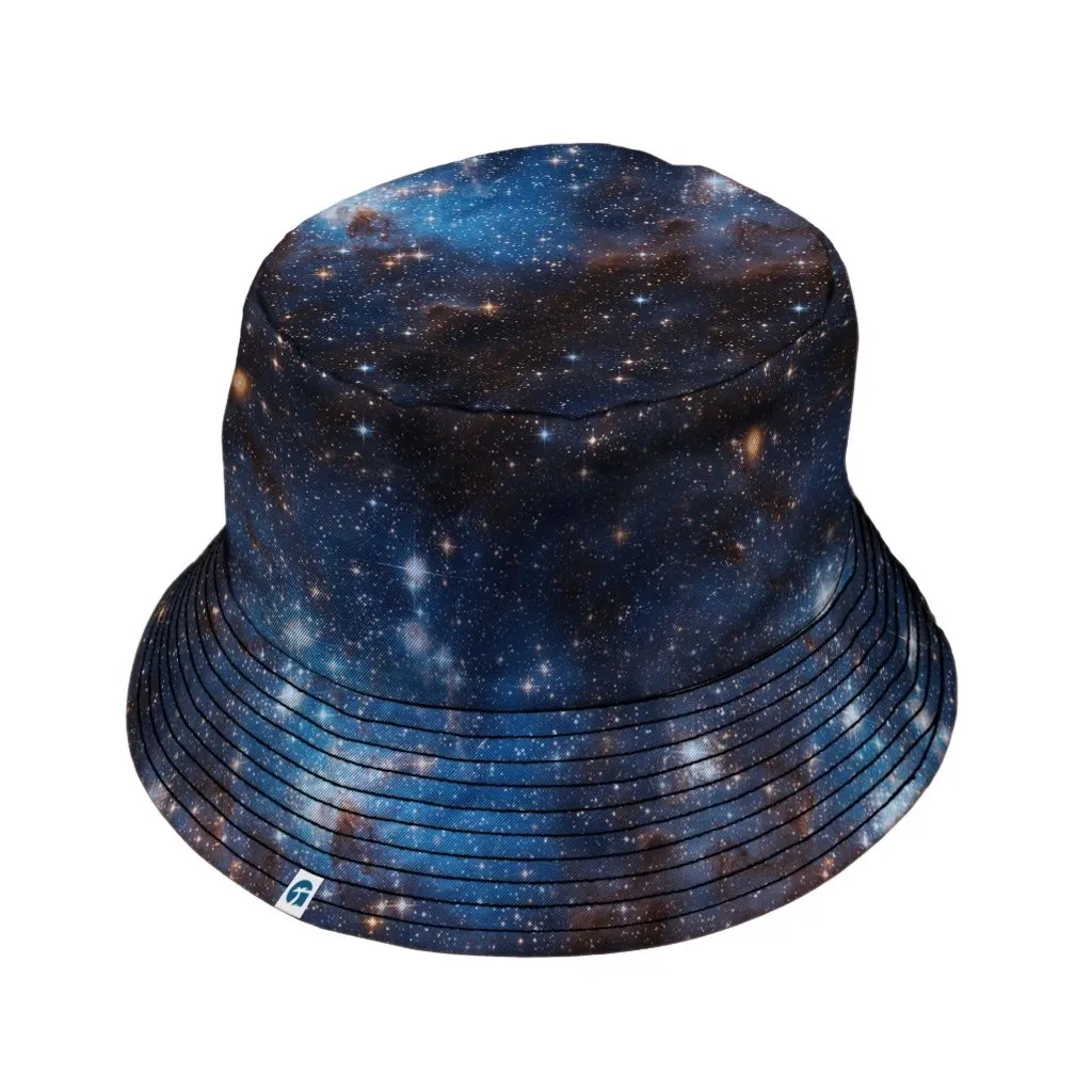 Blue Brown Galaxy Space Bucket Hat