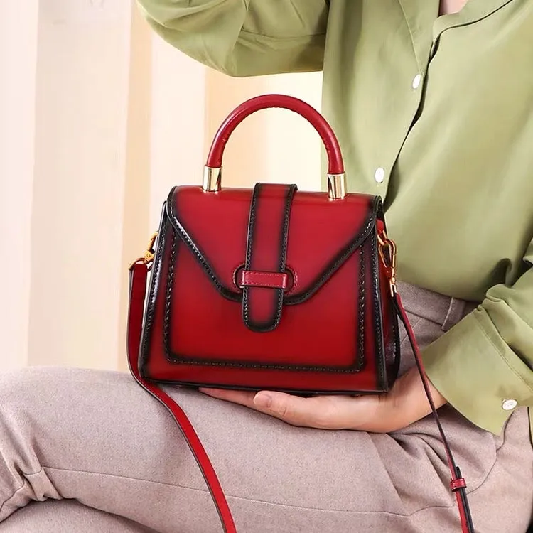 Brown Satchel Handbag Structured Satchel Women's Satchel Purse