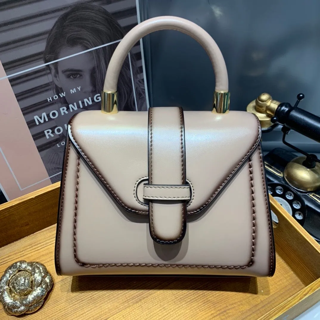 Brown Satchel Handbag Structured Satchel Women's Satchel Purse
