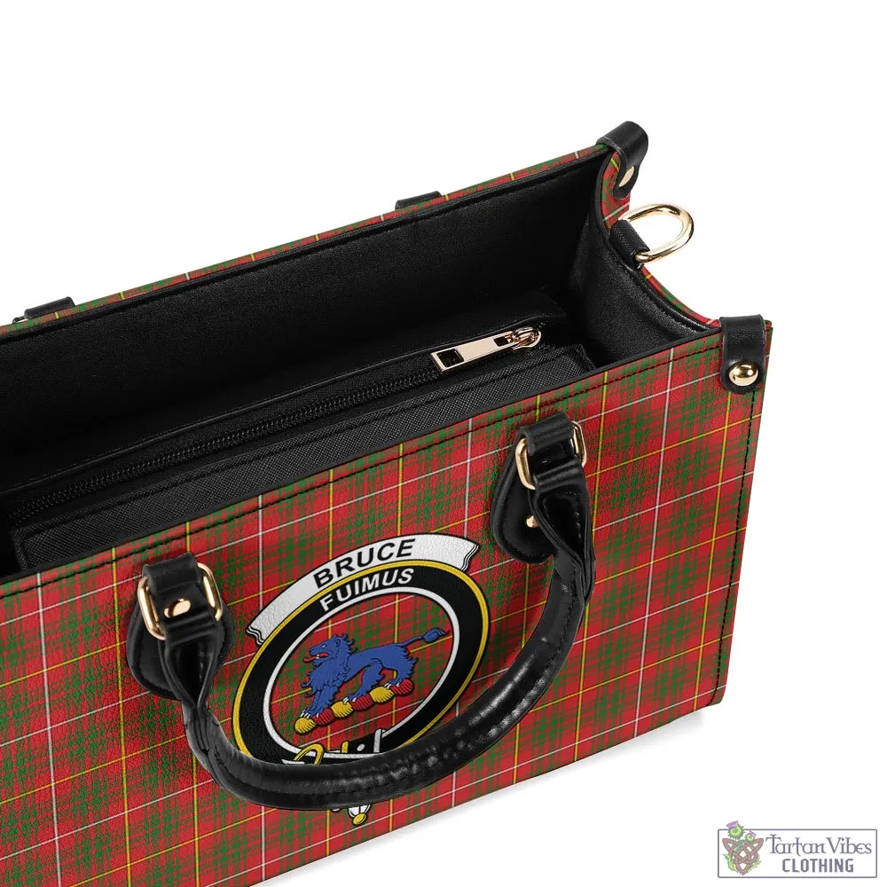 Bruce Modern Tartan Luxury Leather Handbags with Family Crest