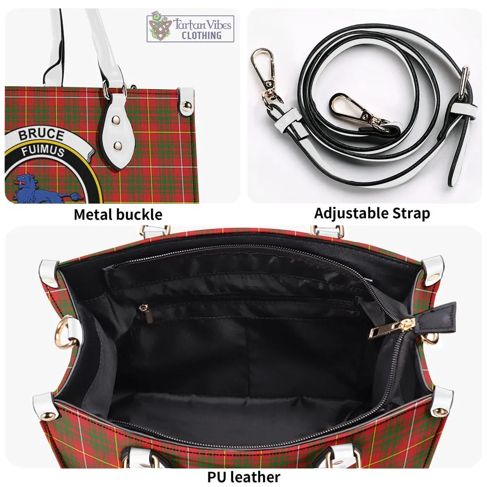 Bruce Modern Tartan Luxury Leather Handbags with Family Crest