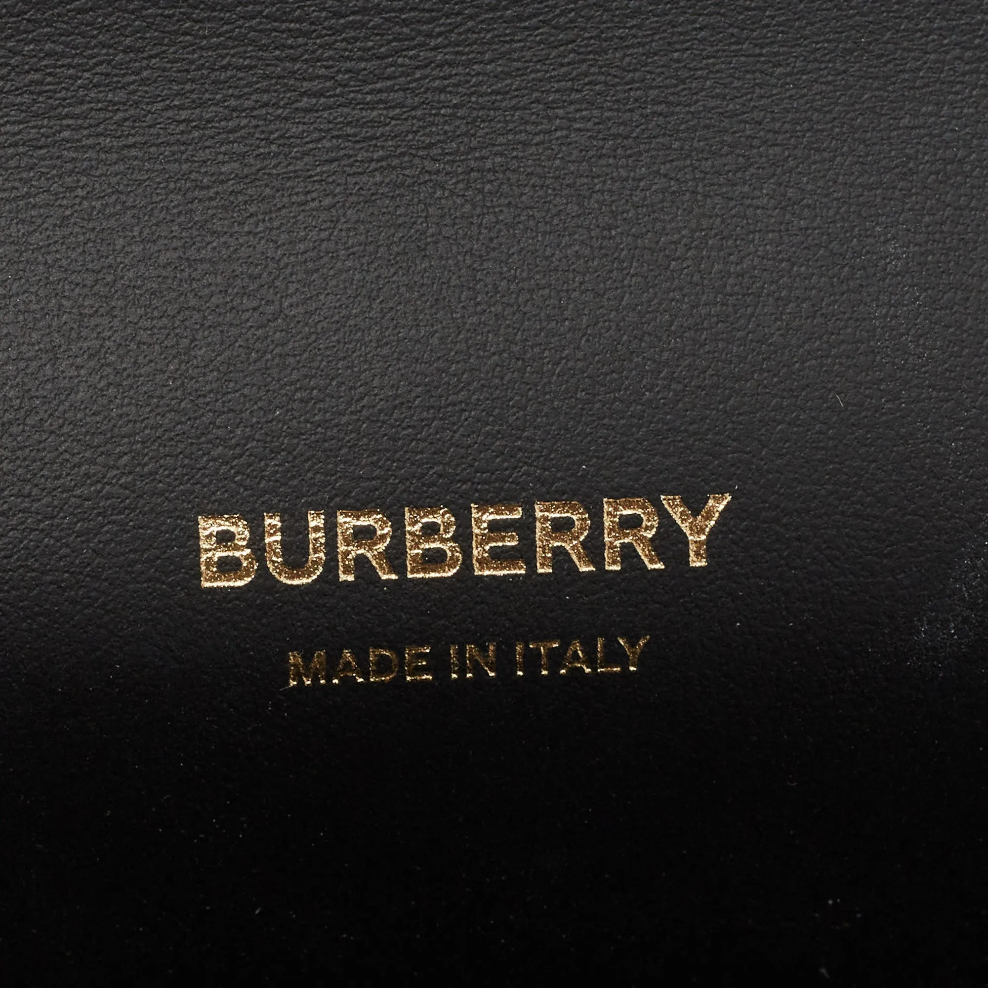 BURBERRY Black Leather TB Elongated Chain Bag