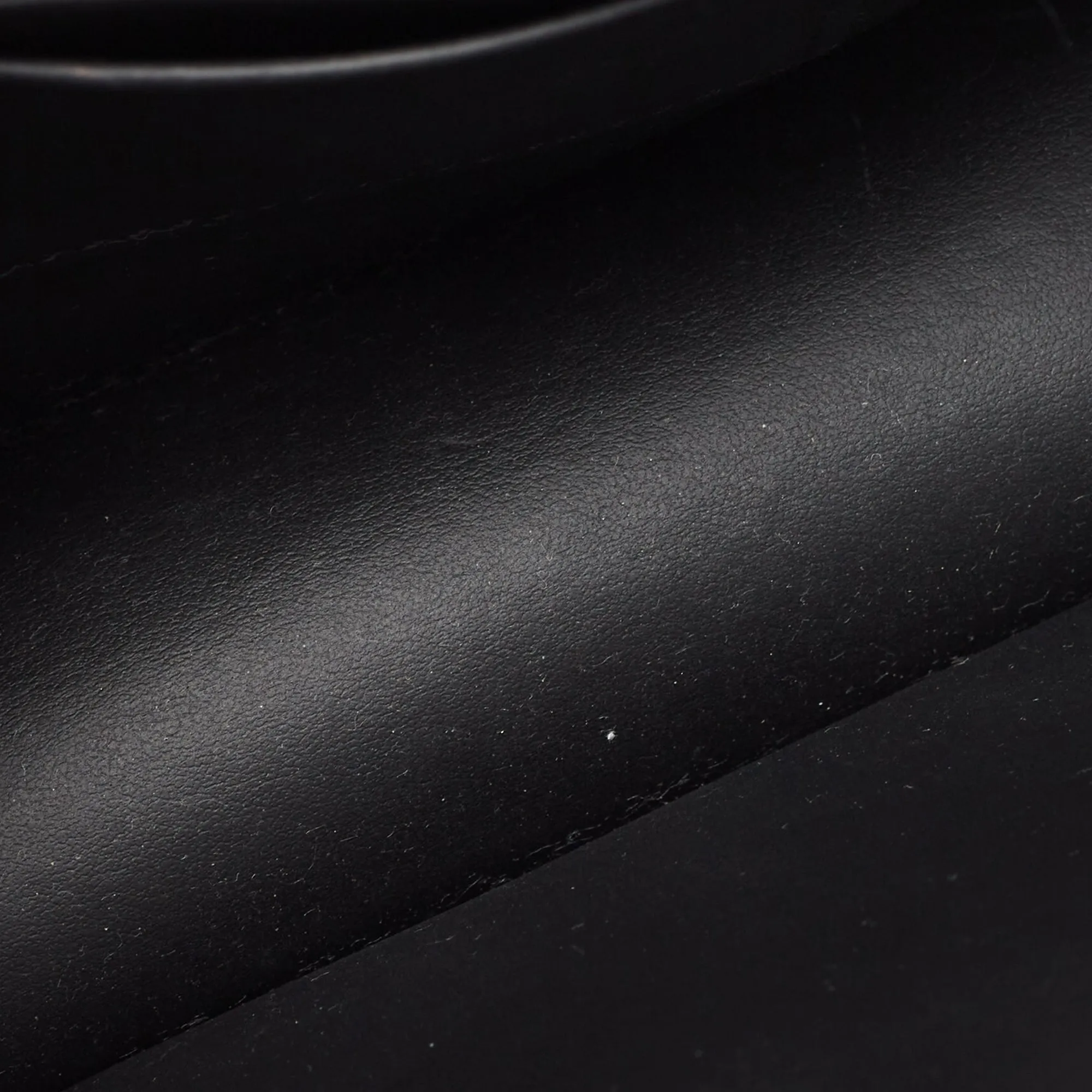 BURBERRY Black Leather TB Elongated Chain Bag
