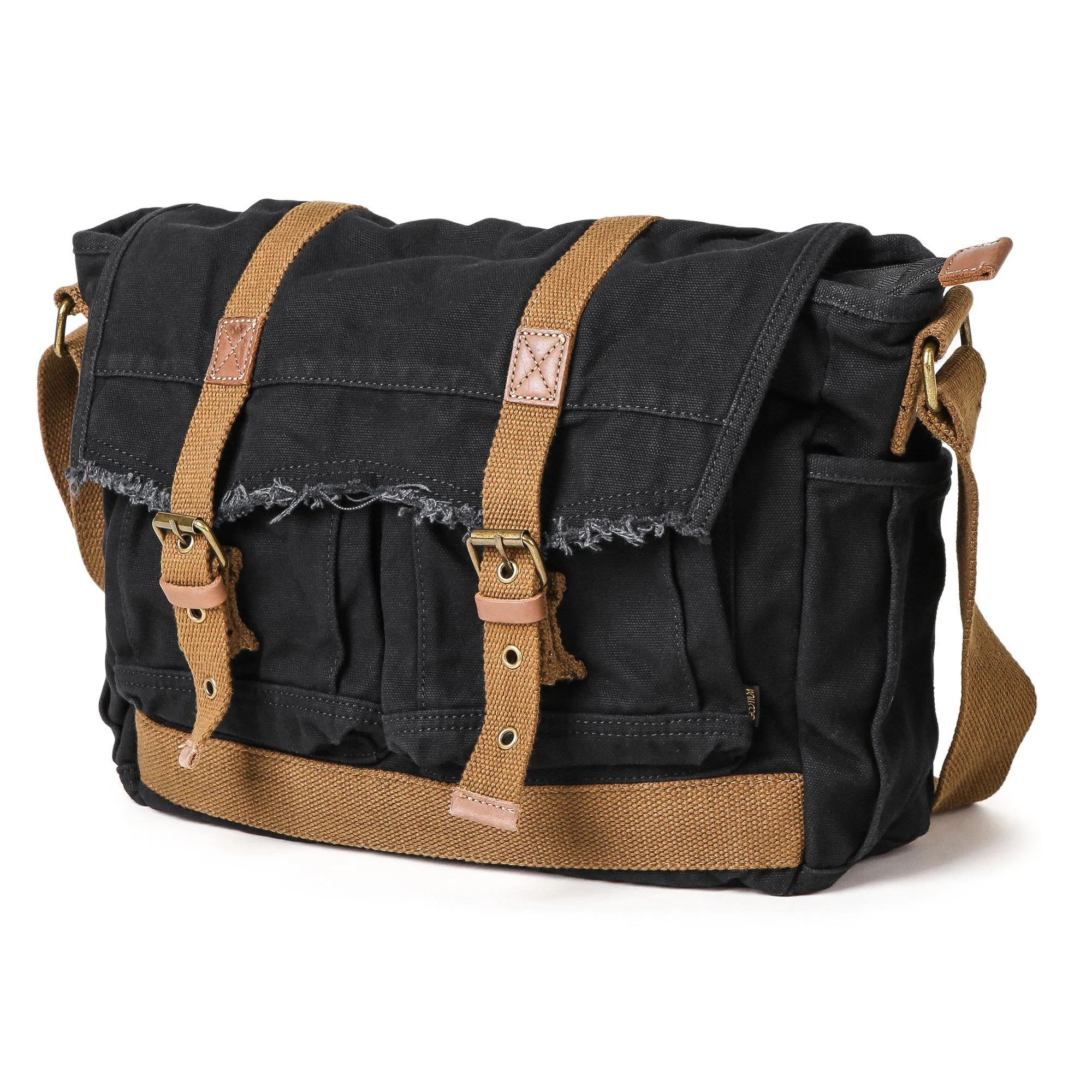Canvas Frayed Style Messenger Bags #80808