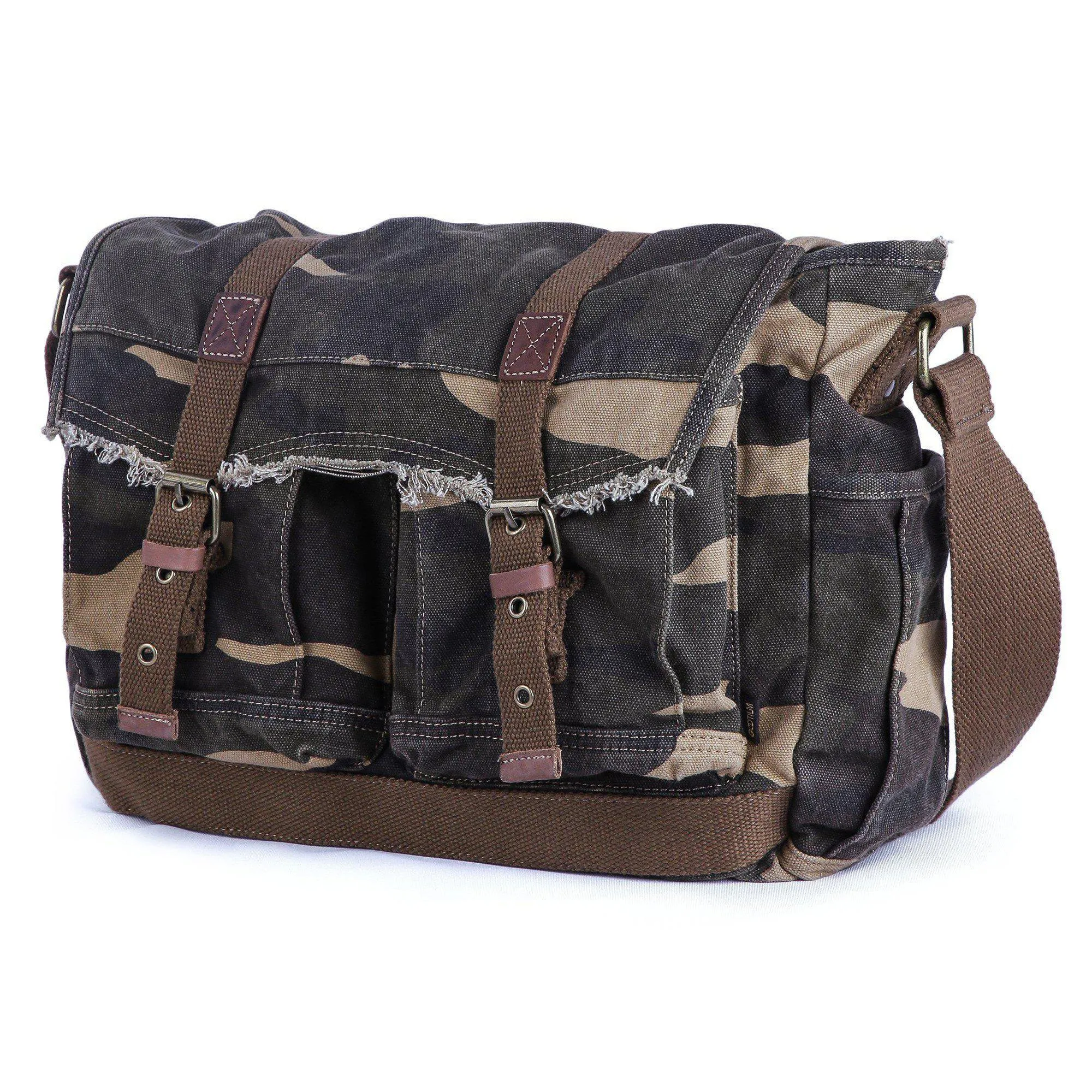 Canvas Frayed Style Messenger Bags #80808