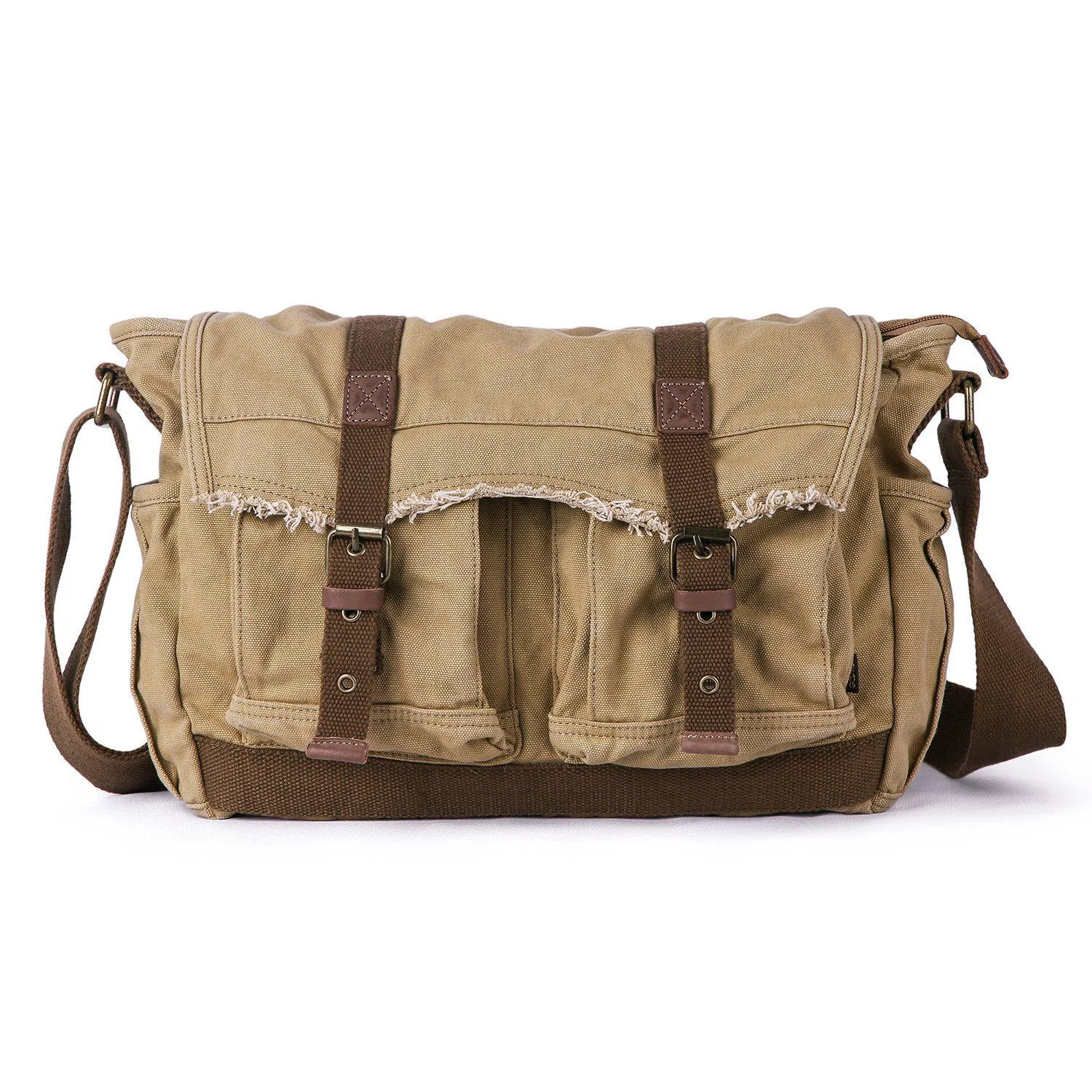 Canvas Frayed Style Messenger Bags #80808