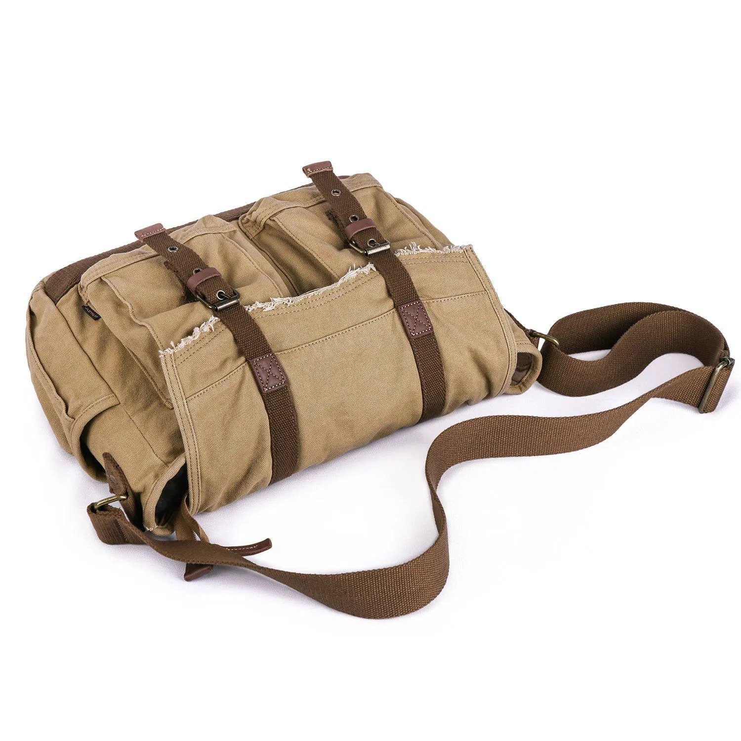 Canvas Frayed Style Messenger Bags #80808