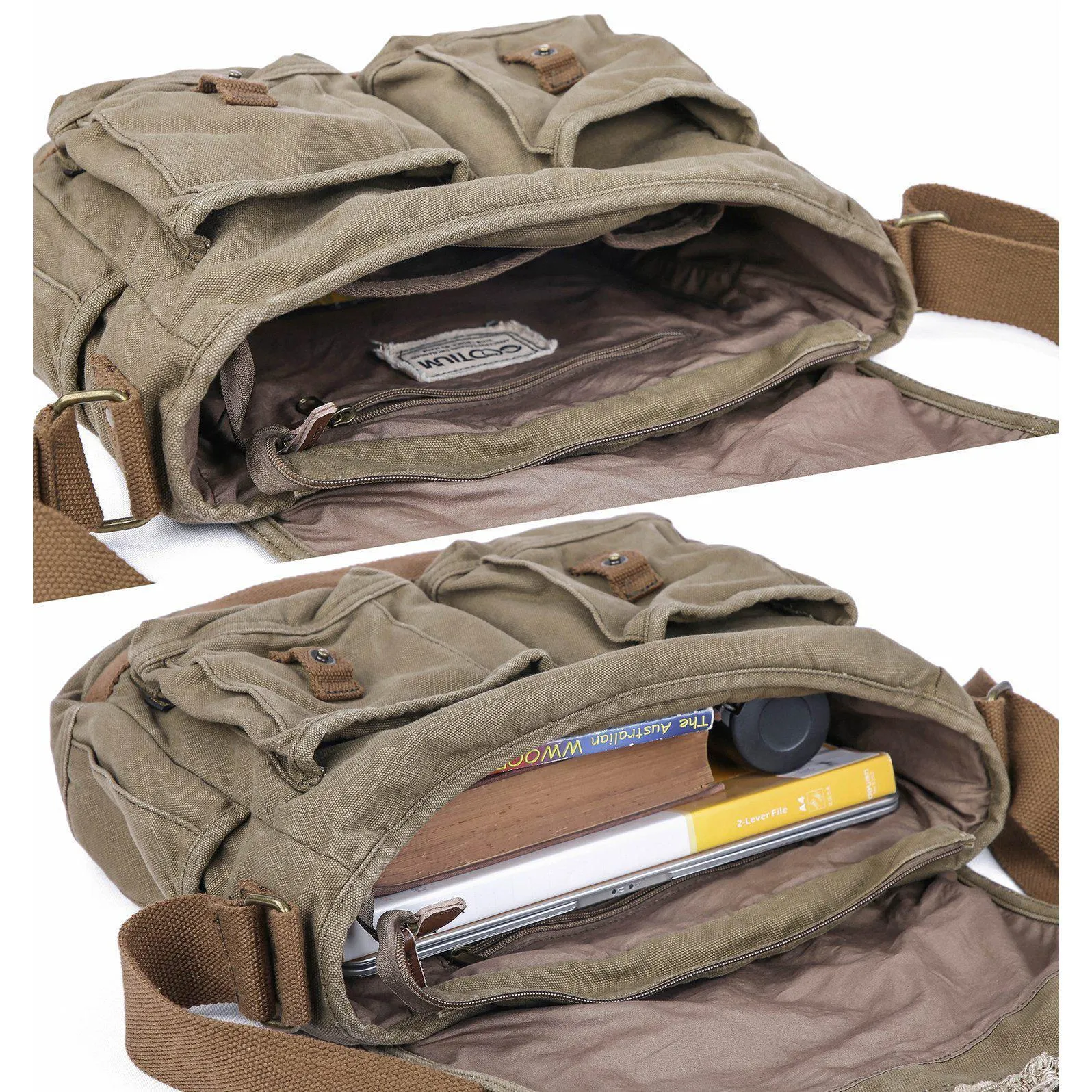 Canvas Frayed Style Messenger Bags #80808