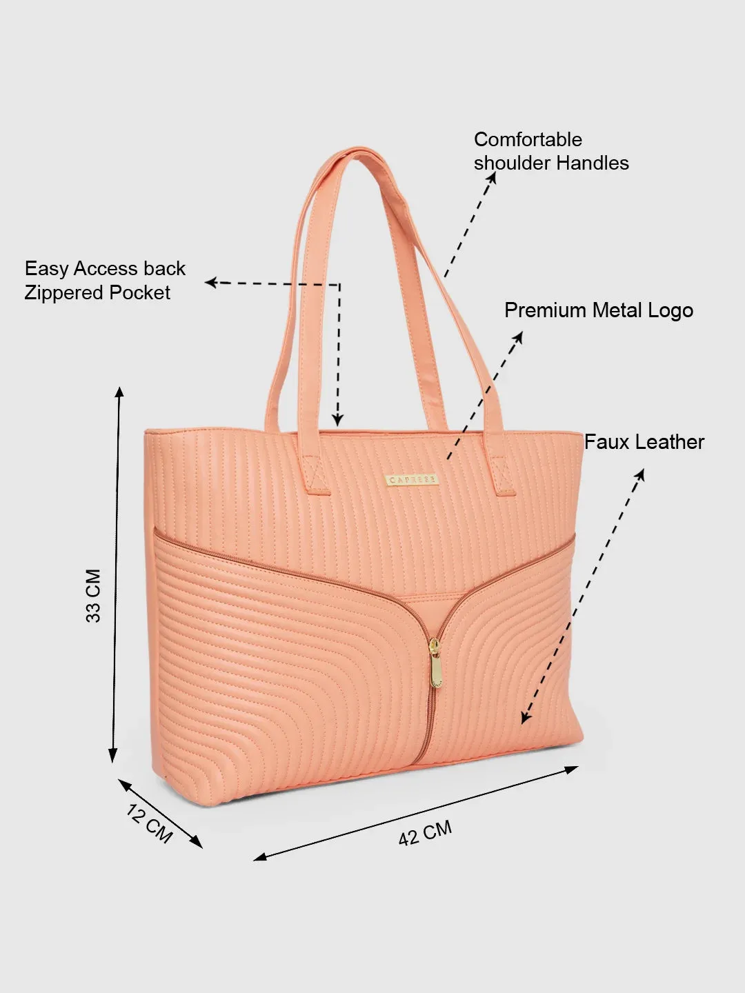 Caprese Marvel Tote Large Coral