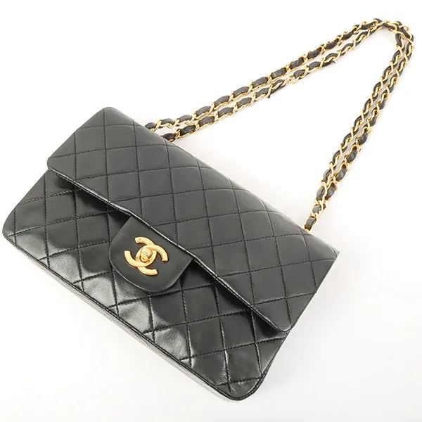 Chanel 1985~1990 Made Classic Flap Chain Bag 23Cm Black