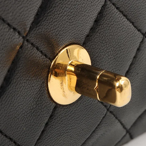 Chanel 1985~1990 Made Classic Flap Chain Bag 23Cm Black