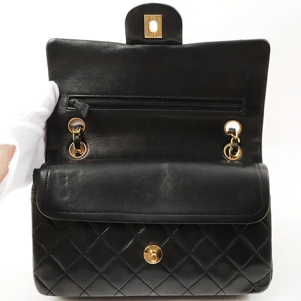 Chanel 1985~1990 Made Classic Flap Chain Bag 23Cm Black