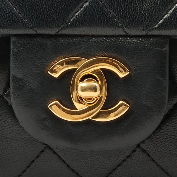 Chanel 1985~1990 Made Classic Flap Chain Bag 23Cm Black