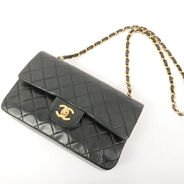 Chanel 1985~1990 Made Classic Flap Chain Bag 23Cm Black