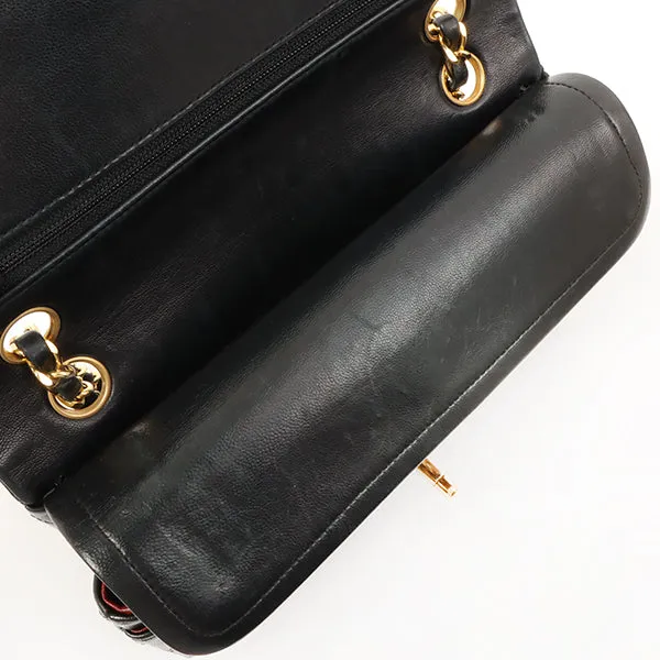 Chanel 1985~1990 Made Classic Flap Chain Bag 23Cm Black