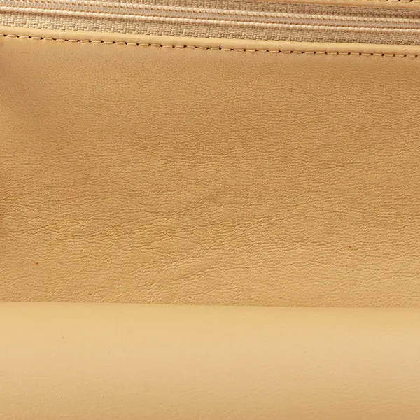 Chanel Around 1990 Made Classic Flap Chain Bag 25Cm Beige