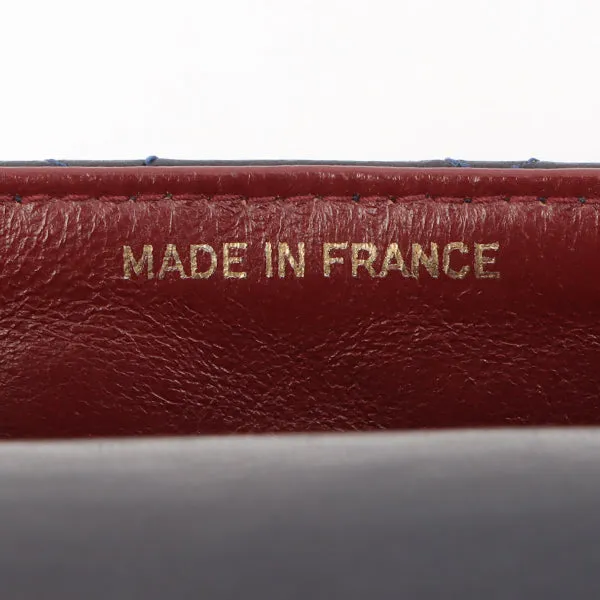 Chanel Around 1990 Made Classic Flap Chain Bag Mini Navy
