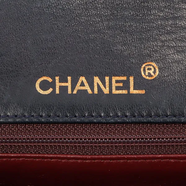 Chanel Around 1990 Made Classic Flap Chain Bag Mini Navy
