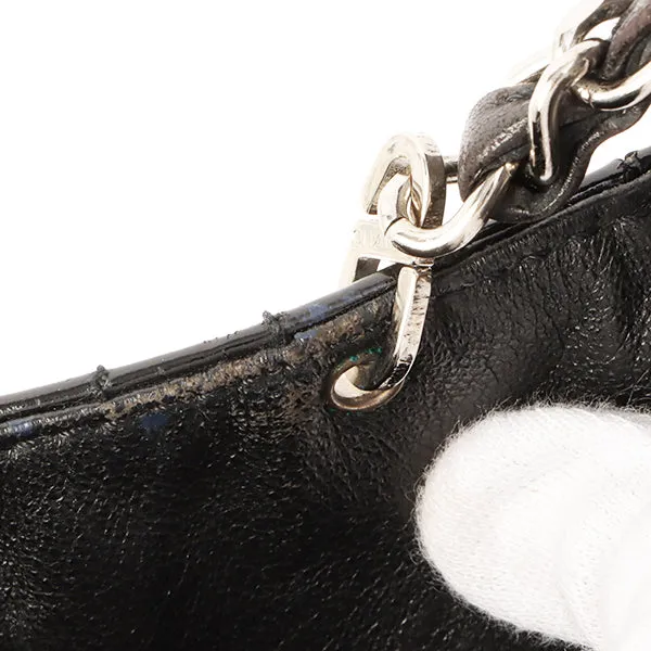 Chanel Around 2000 Made Canvas Patent Combination 2.55 Chain Shoulder Bag Black