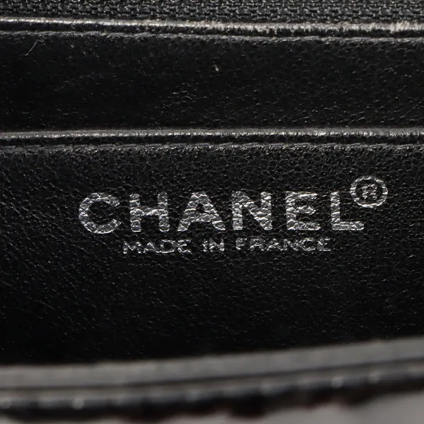 Chanel Around 2000 Made Canvas Patent Combination 2.55 Chain Shoulder Bag Black