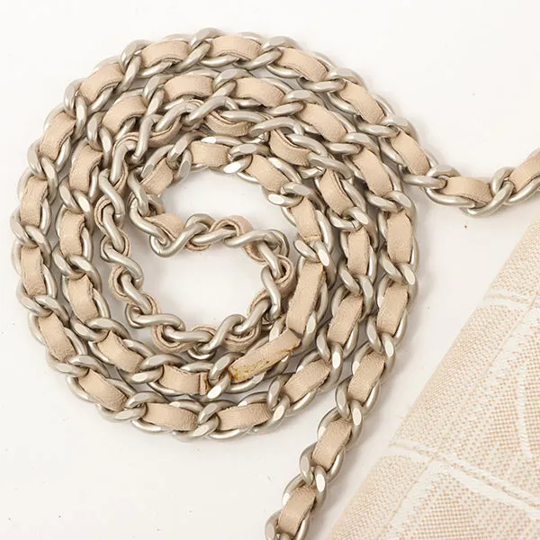 Chanel Around 2002 Made New Travel Line Matelasse Plate Chain Bag