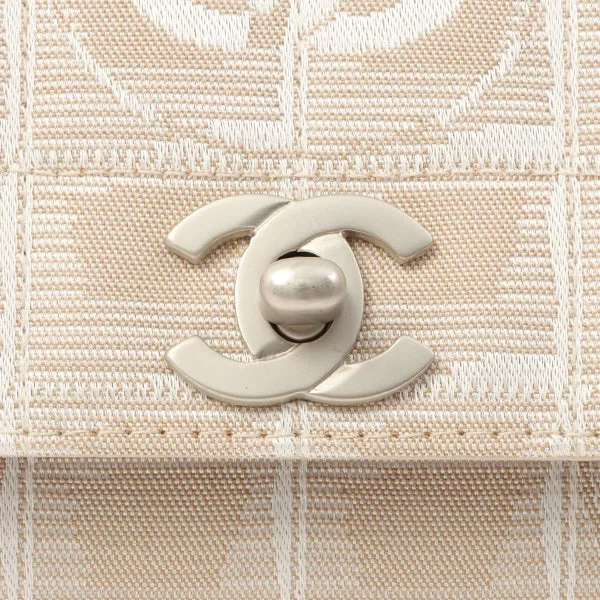 Chanel Around 2002 Made New Travel Line Matelasse Plate Chain Bag