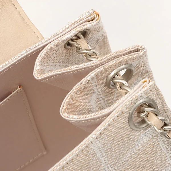 Chanel Around 2002 Made New Travel Line Matelasse Plate Chain Bag